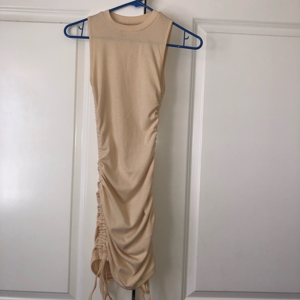 Runched side mini dress